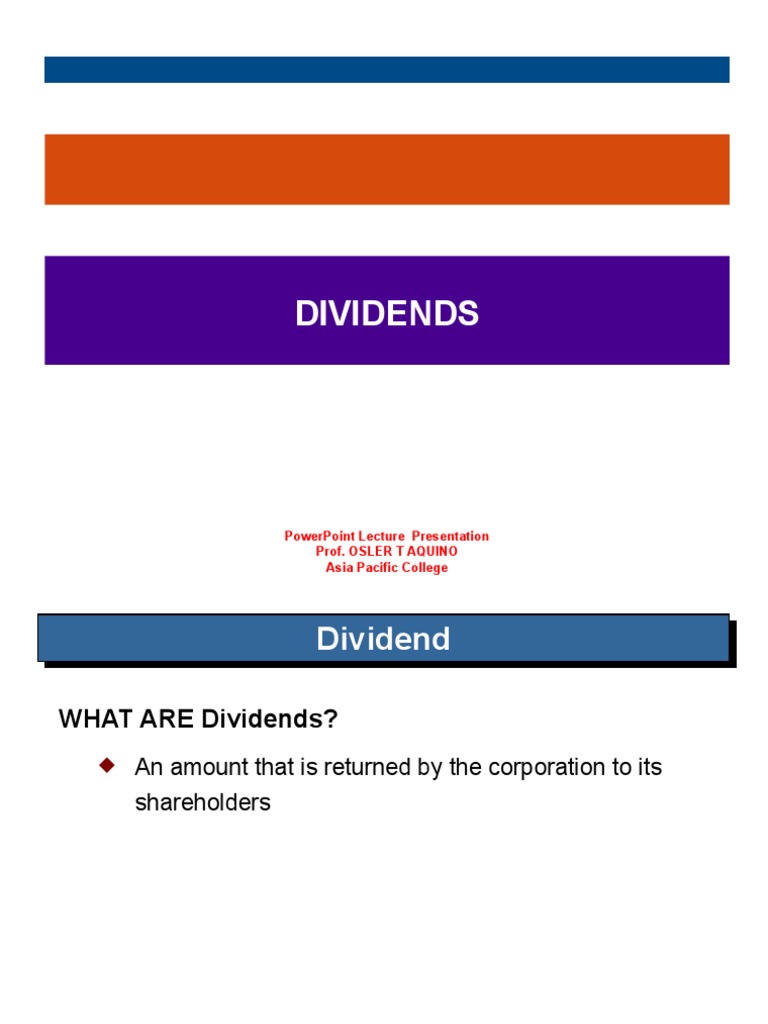 Understanding Dividend Policies and Types | PDF | Preferred Stock ...