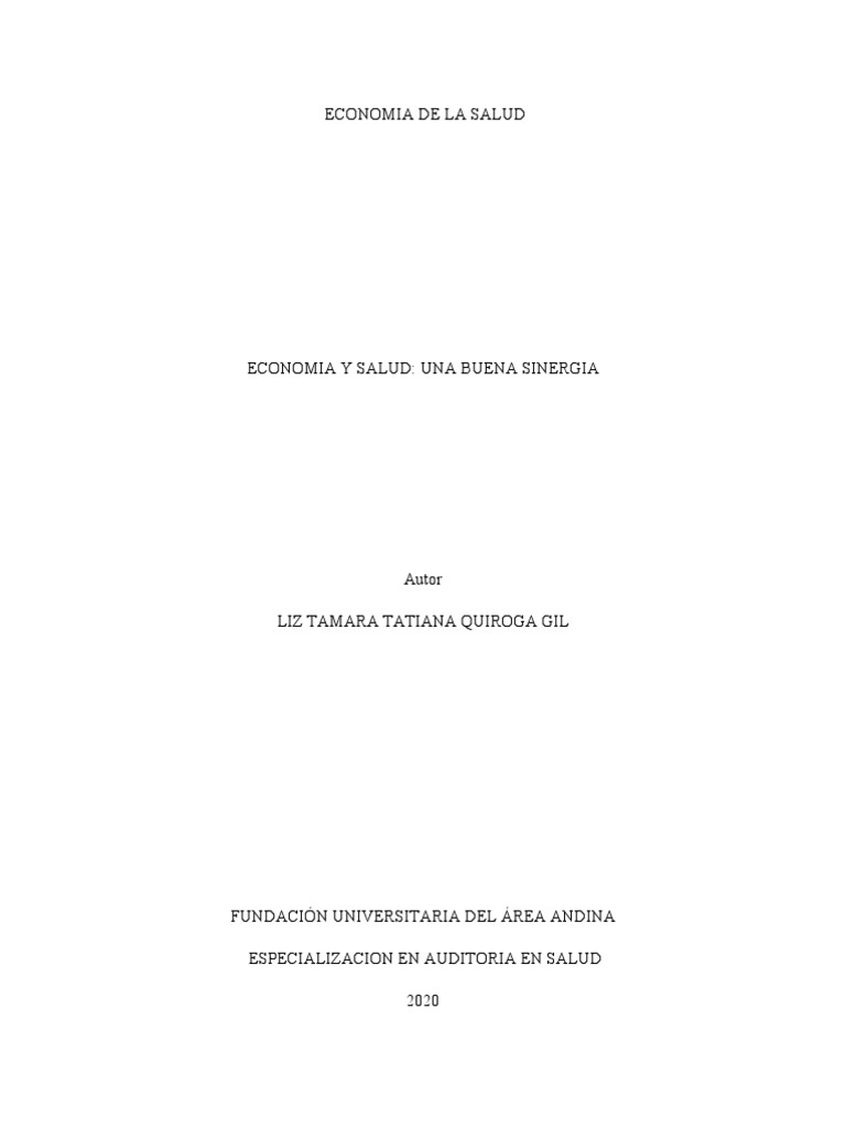 Economía de la Salud y su Impacto Social | PDF | Economía de la Salud ...
