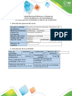 Guía de Actividades y Rúbrica de Evaluación - Unidad 1,2 y 3 - Tarea 6 - Construcción de Propuesta de Manejo de La Fertilidad Del Suelo A Partir de Matriz DOFA