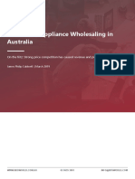 F3494B Household Appliance Wholesaling in Australia Industry Report