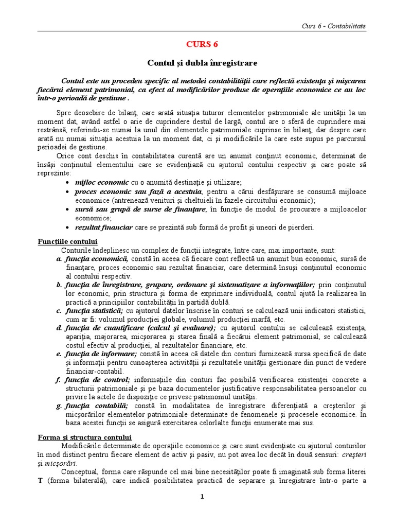 Contul Şi Dubla Înregistrare | PDF