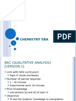 Chemistry SBA Qualitative Analysis