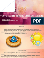 Texte Scurte Pentru Citire Și Scriere 1