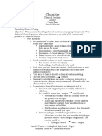 Chemistry Lesson Plans 07 - Chemical Reactions PDF