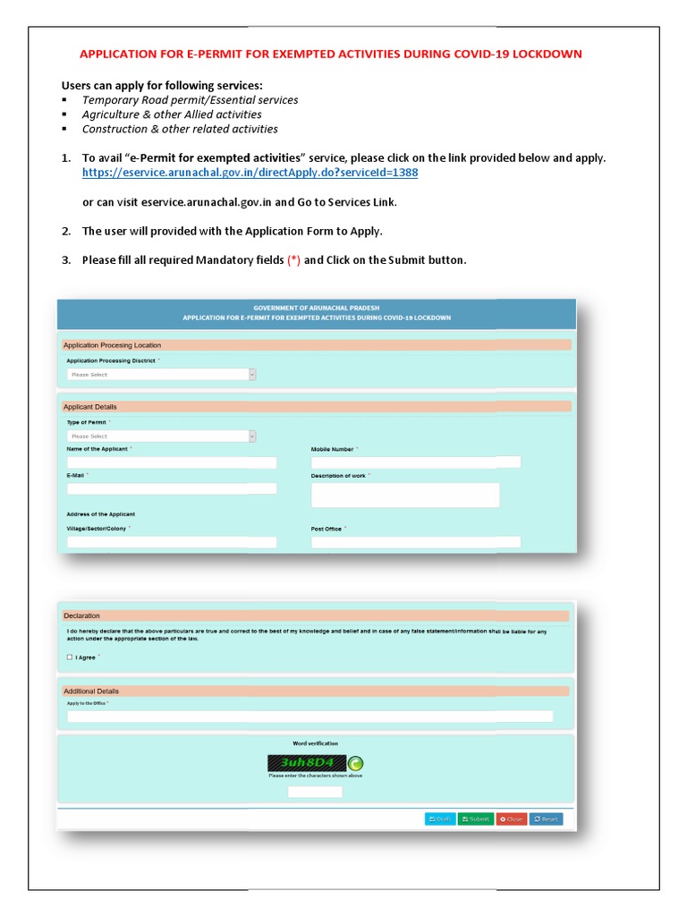 E-Permit Application for Exempted Activities | PDF | Document ...