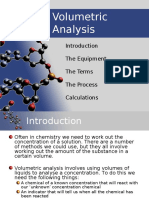 Volumetric Analysis: The Equipment The Terms The Process Calculations