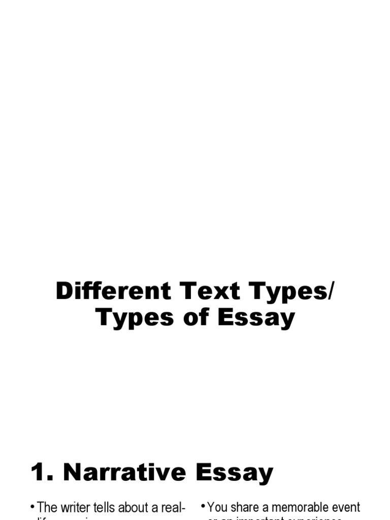 Types of Essays Explained: A Guide | PDF