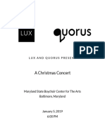 Lux and Quorus: A Christmas Concert