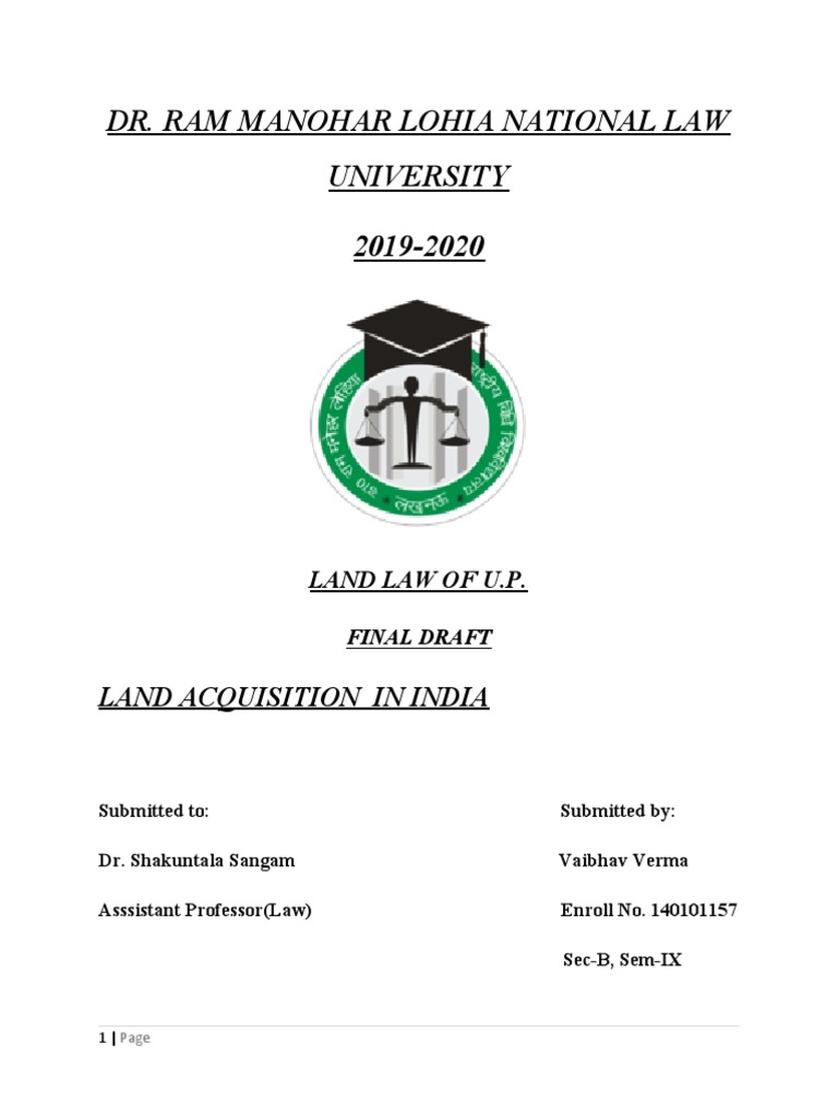 Land Law Project PDF Policy Social Institutions