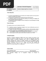 MBCQ 722 Operations & Materials Management L T P C 2 1 0 3 Pre-requisites/Exposure Graduate in Engineering/Science Discipline Co-Requisites