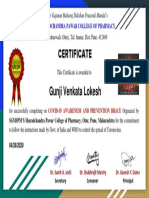 Certificate For SPCOP Quiz-623