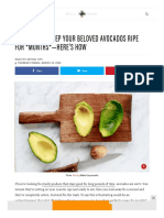 Keep Your Avocados Ripe For Months