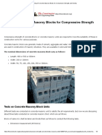 Testing of Concrete Masonry Blocks For Compressive Strength and Density