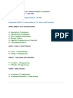 CS8251: Programming in C Notes Download CS8251: Programming in C 2 Marks With Answers