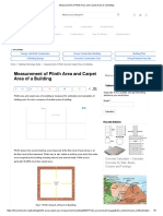 Measurement of Plinth Area and Carpet Area of A Building