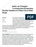 Noam Chomsky On Trump's Disastrous Coronavirus Response, Bernie Sanders & What Gives Him Hope - Democracy Now! PDF
