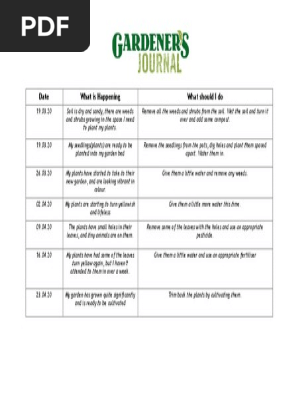 garden journal for website
