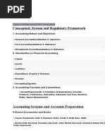 Conceptual, System and Regulatory Framework: Accounting Systems and Accounts Preparation