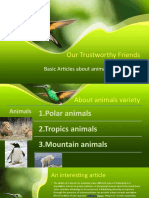 Our Trustworthy Friends: Articles on Animals and Ecology