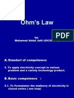 Ohm's Law: By: Muhamad Abdul Jalil (09330271)