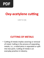 Oxy-Acetylene Cutting: Unit-Iii (B)