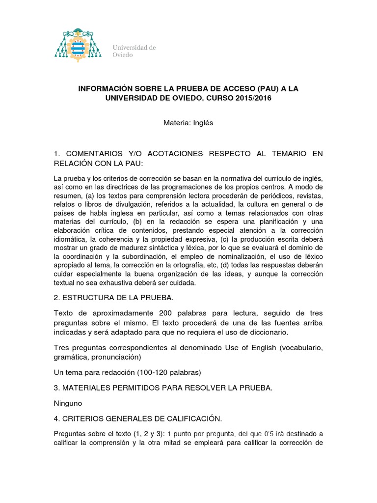 Inglés Pdf Idioma En Inglés Plan De Estudios