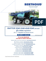 RAPTOR 2540-3240-4240-5240: Regulation