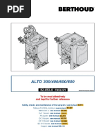 ALTO 300/400/600/800: To Be Read Attentively and Kept For Further Reference