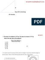 Physics Standard Level Paper 1 Monday 6 May 2013 (Morning) 45 Minutes