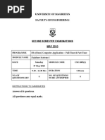 University of Mauritius Faculty of Engineering: Programme Module Name Date Module Code