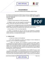 Nota Informativa Cualitativa Prediccion Largo Plazo de La Epidemia