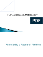 Formulation of Research Problem
