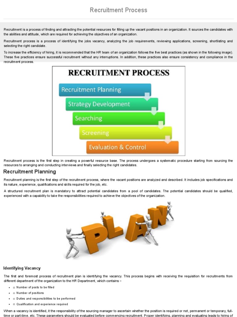 Recruitment Process - Tutorialspoint | PDF | Recruitment 