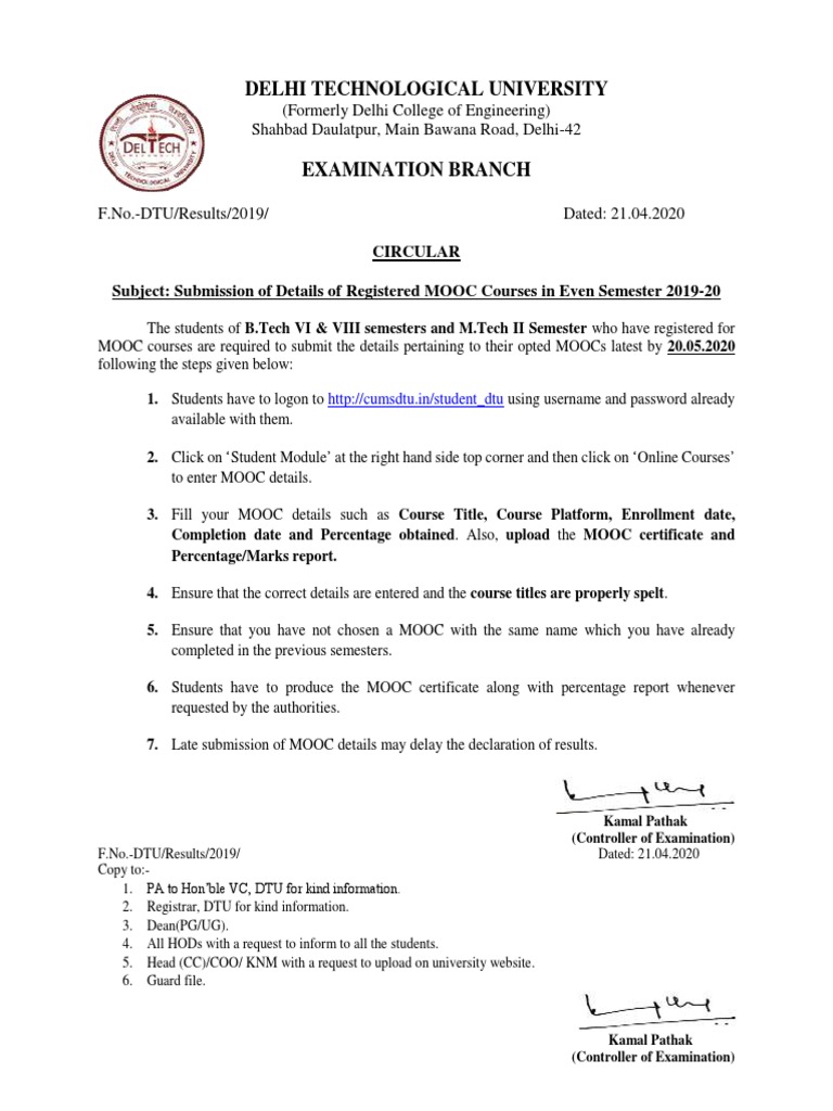 MOOC Course Submission Deadline Notice | PDF | Technology & Engineering