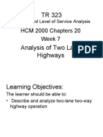 Two-Lane Highway Capacity and Level of Service Analysis