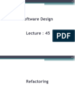 Software Design Refactoring and Anti-Patterns