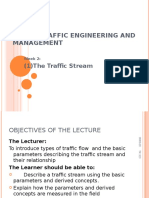 Lecture 3 The Traffic Stream