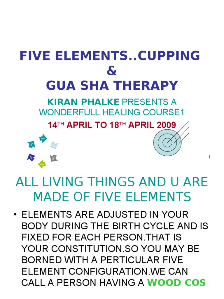 Five Elements..Cupping & Gua Sha Therapy Kiran Phalke Presents A PDF