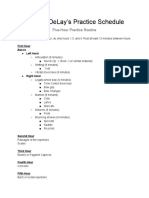 Dorothy DeLay's Practice Schedule PDF