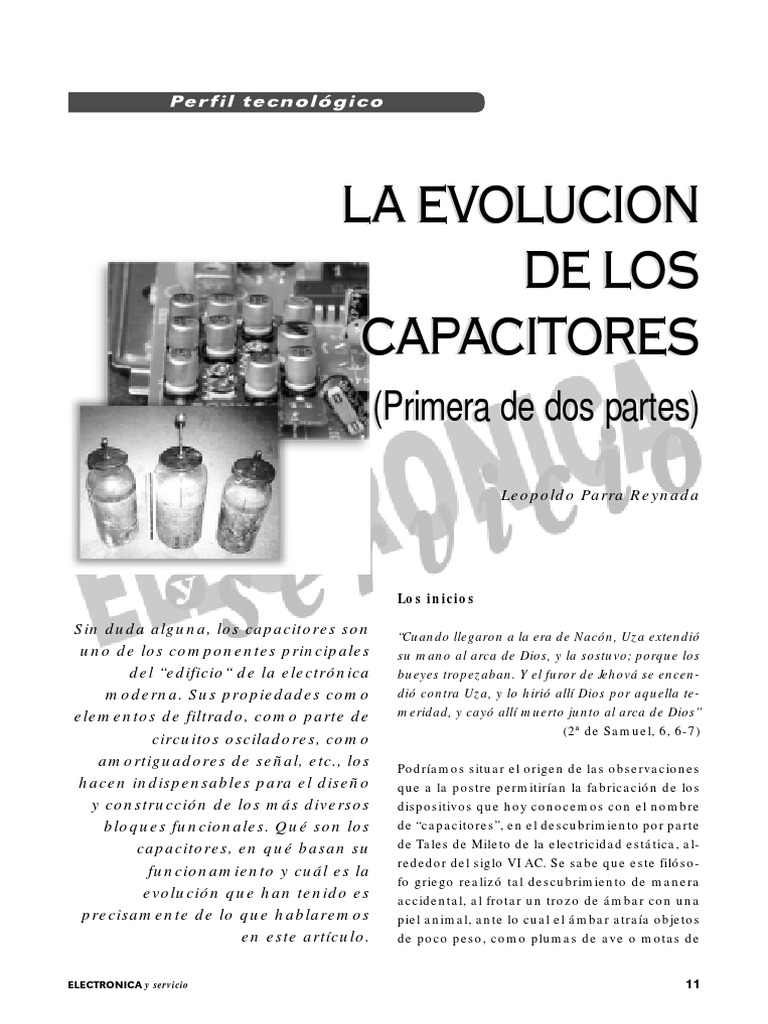 Historia y evolución del capacitor | PDF | Condensador | Electricidad