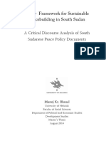 Policy Framework For Sustainable Peacebuilding in South Sudan