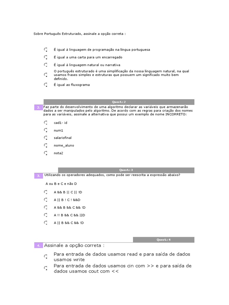 Introdução à Programação Estruturada em C | PDF | Algoritmos | C