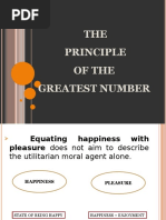 THE Principle of The Greatest Number