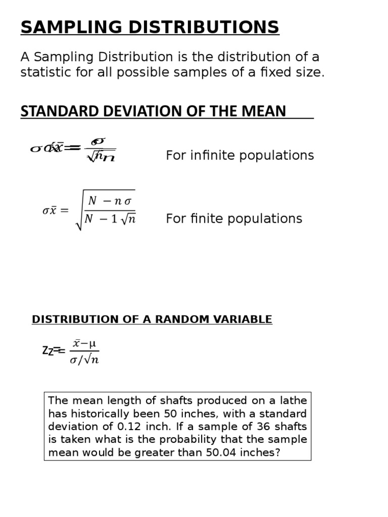 Sampling Distributions With Solving | PDF | Statistical Hypothesis ...