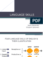 Language Skills: Submitted By: Saira Alexander (English Optional)