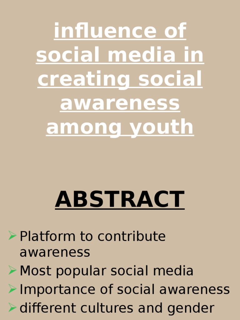 Social Media's Role in Youth Awareness | PDF | Social Media | Popular ...