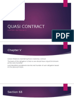 Quasi Contract: Chapter V Section 68-72