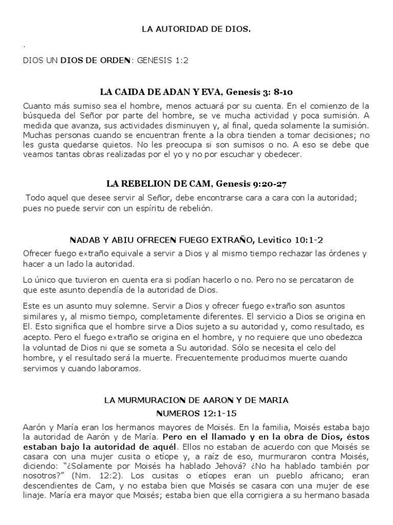 La Autoridad de Dios en el Creyente | PDF | David | Saulo