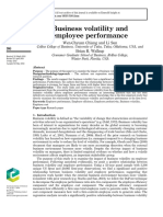 Business Volatility and Employee Performance: Wen-Chyuan Chiang and Li Sun Brian R. Walkup