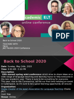 Back To School 2020 Tech Jalt Pansig 2020 Conference: Teaching With